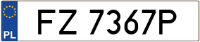 Trailer License Plate
